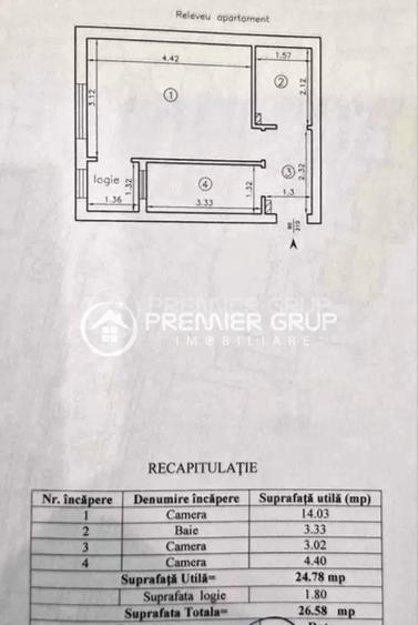 Apartament 1 cameră 26mp - Tatarasi, fără risc - 1