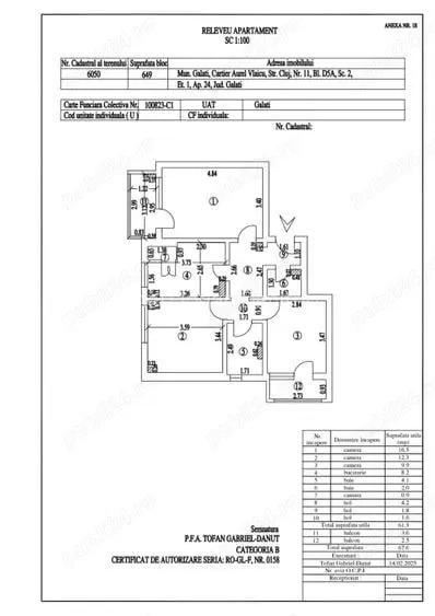 Apartament 3 camere decomandat 68 mp Galati zona IREG - acces la terasa deschisa 60 mp - 11