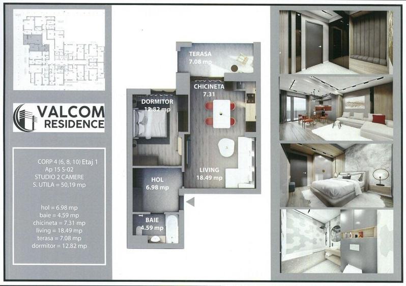 Valcom Residence Bartolomeu, Studio, terasa 7.08 mp,  Comision 0% - 11