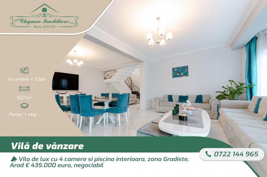 Vila de lux cu 4 camere si piscina interioara, zona Gradiste, Arad - 1
