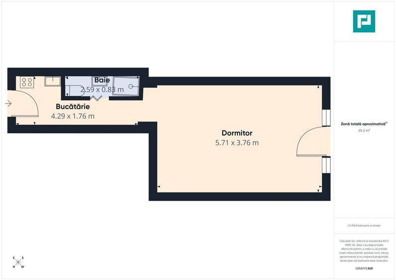 Apartament 1 cameră – ultracentral, Piața Victori - 12