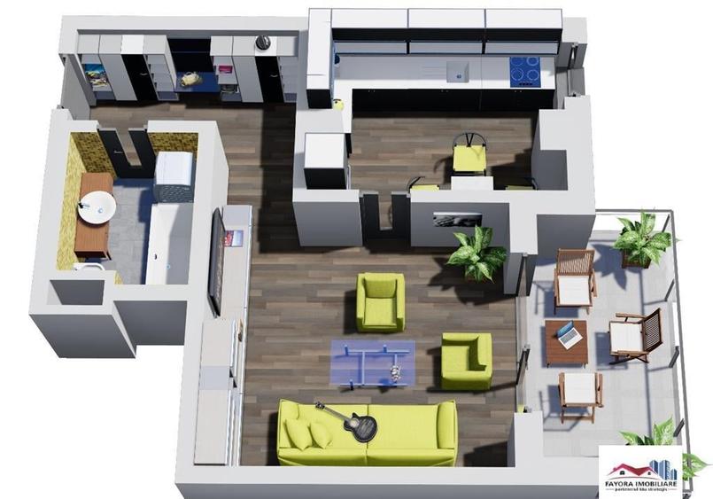 Apartament 1 Camera Tip A1.2 de in Ansamblul Green Residenc - 1