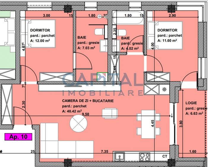 Apartament de vanzare bloc nou, 3 camere, 98mpc, Centru Vechi, comision 0% - 2