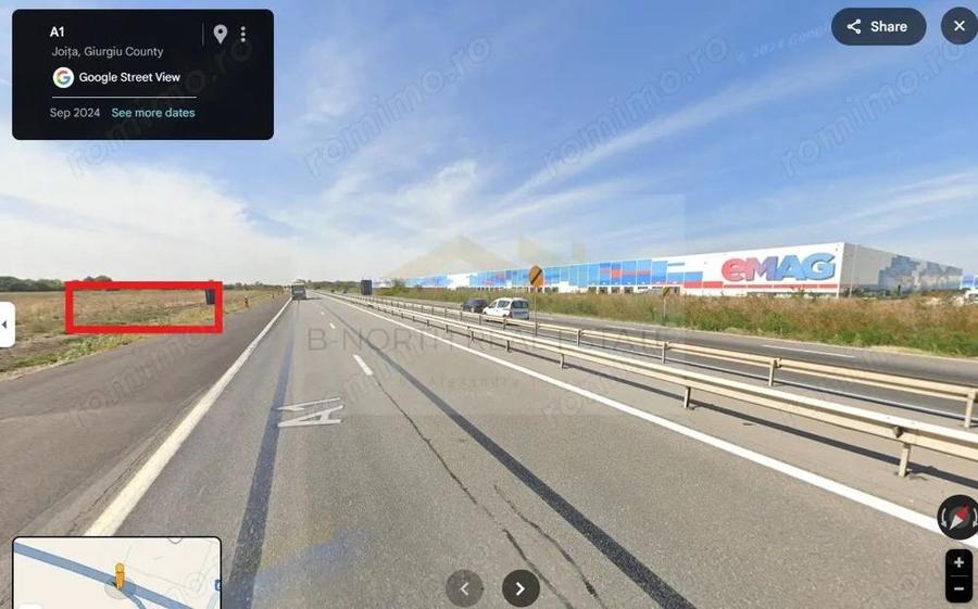 Teren intravilan 1 ha Ciorogarla, deschidere directa la A1, viz-a-vis de eMAG - 2
