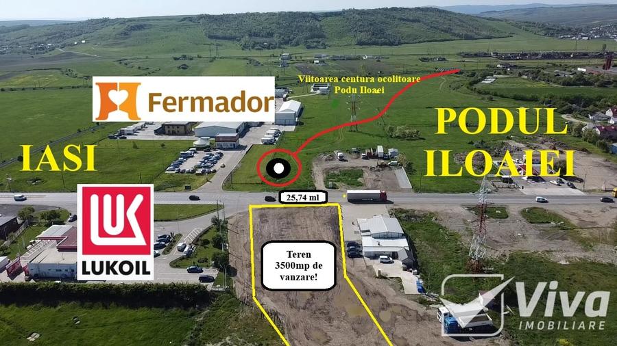 De închiriat teren 3500 MP – Deschidere la DN28 lângă LUKOIL - 1