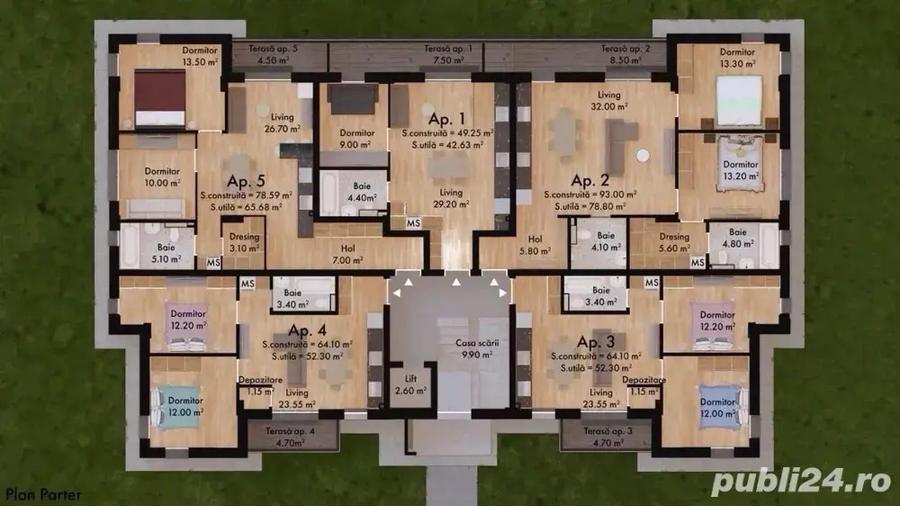 Apartamente de 2 ?i 3 camere + penthouse-uri de vanzare Green Residence, Micro 17 - 3