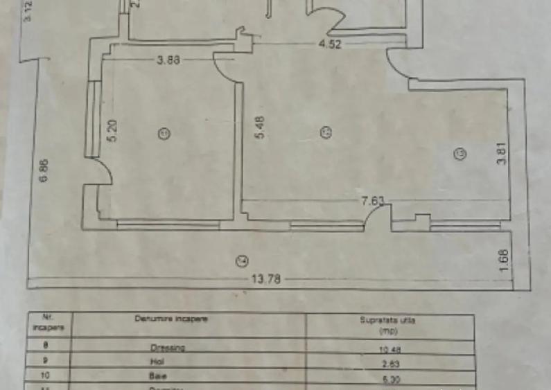 Apartament spa?ios cu terasa generoasa ?i pod Zona E - 2