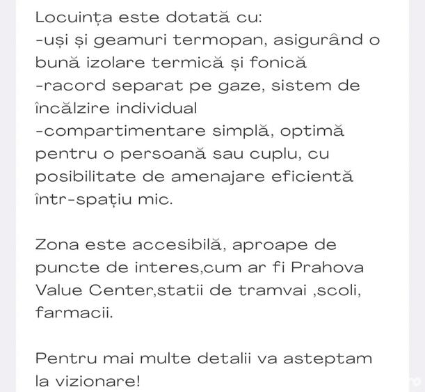 Garsoniera de vanzare,Zona Democra?iei - 1