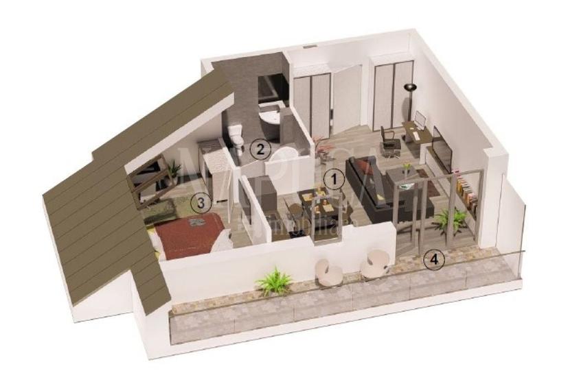 Apartament cu 2 camere semidecomandat în Florești — fotografia 1