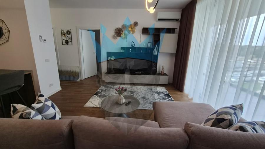 Apartament cu 2 camere semidecomandat, mobilat în Băneasa