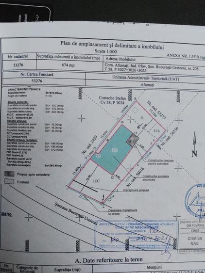 Afumați IF - casă/vilă mare cu teren, cu 8 dormitoare și 7 băi, amplasată pe DN2 - 1