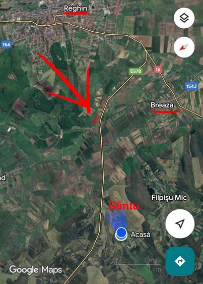 Teren extravilan zona Reghinului, iesire la drumul european - 1