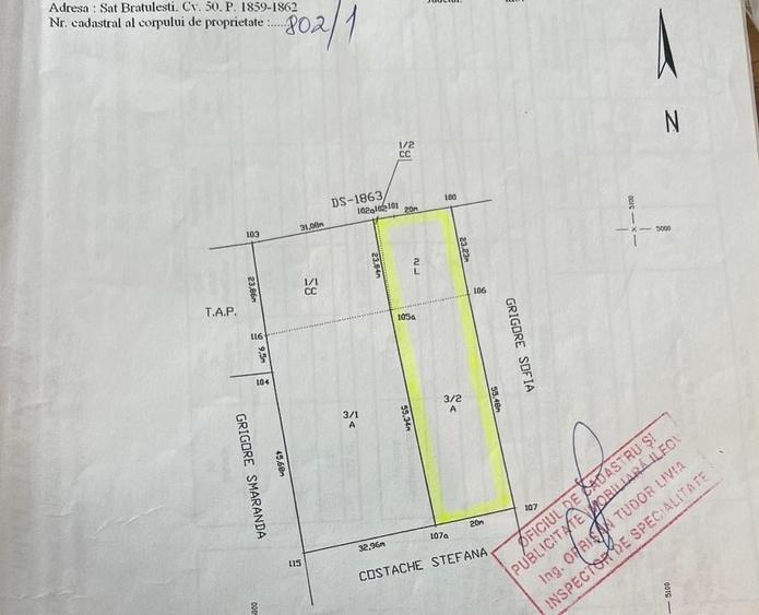 Teren de vânzare – Periș, Strada Zorilor || 1.580 mp || Deschidere 20 ml - 1