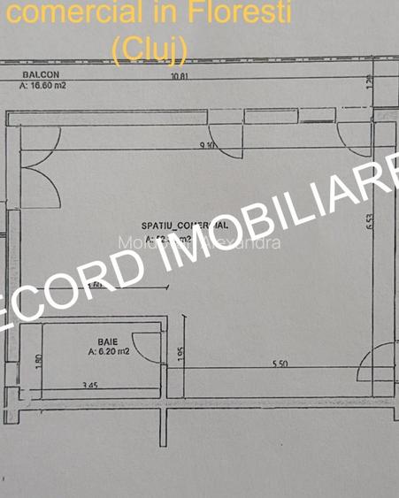 Spatiu comercial in CF, parter, 2 locuri parcare Finisat Floresti