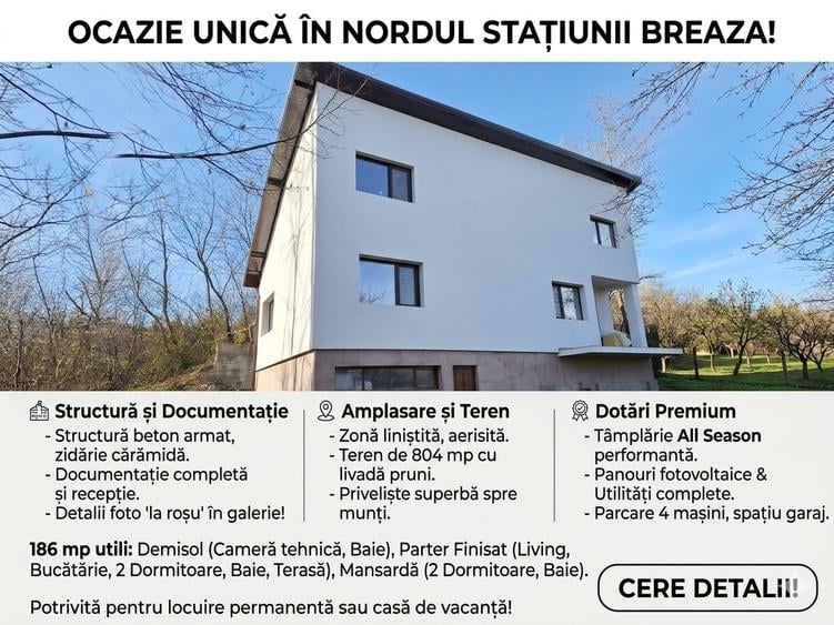 Casa Breaza 2026 , structura solida de beton , priveliste top - 1
