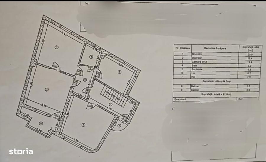 Apartament 3 camere sup 92 mp. in Vila,teren 420 mp. Stadal Gavana - 1