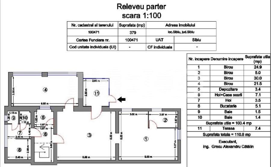 Spatiu pentru birouri de inchiriat 194 mpu zona centrala Sibiu - 5