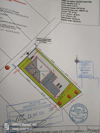 Teren de vânzare 1000 mp cu autorizație de construcție - 4
