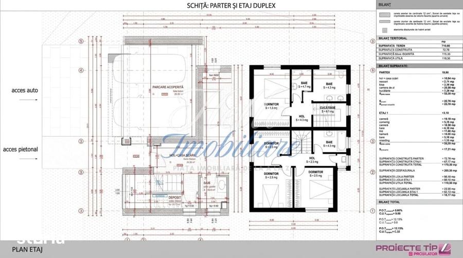 Casă cu 4 camere decomandat cu Teren 710 Mp în Baciu
