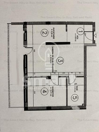 Apartament cu 2 camere semidecomandat, mobilat în Borhanci