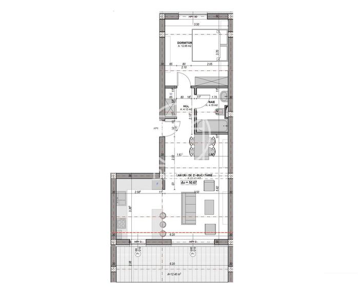 Ap. 3 camere - aer conditionat, terasa 13 mp - orientare SUD - 1