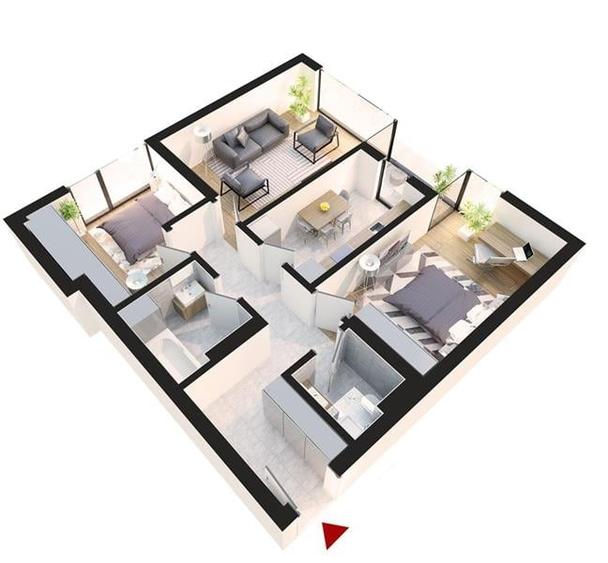Apartament cu 3 camere decomandat în Rahova