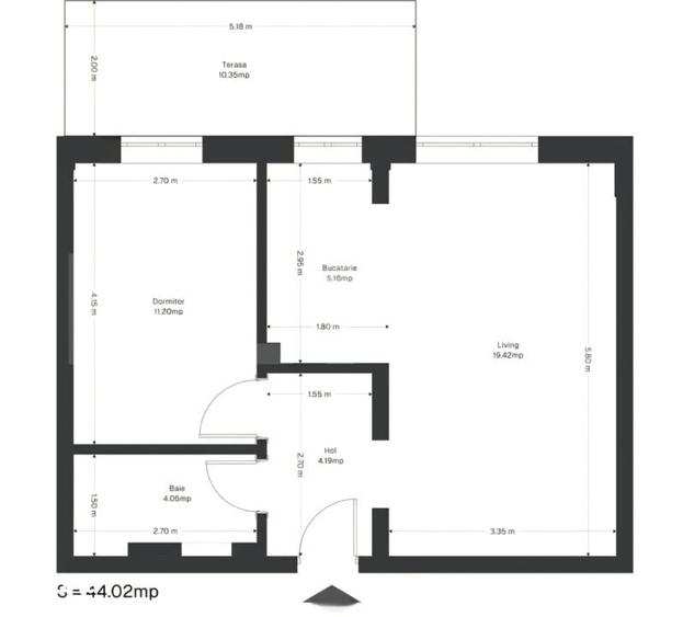 Apartament cu 2 camere în Ghirodei