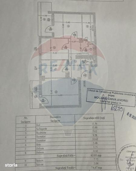 Apartament cu 3 camere în Valea Muscelului