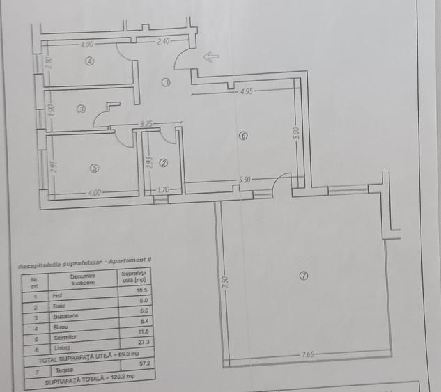 Apartament cu 3 camere decomandat în Găgeni