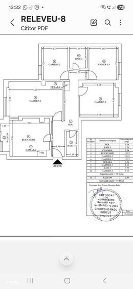 Apartament cu 4 camere decomandat în Cetate