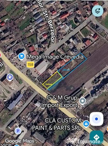 Teren de 1090 mp, în Crevedia