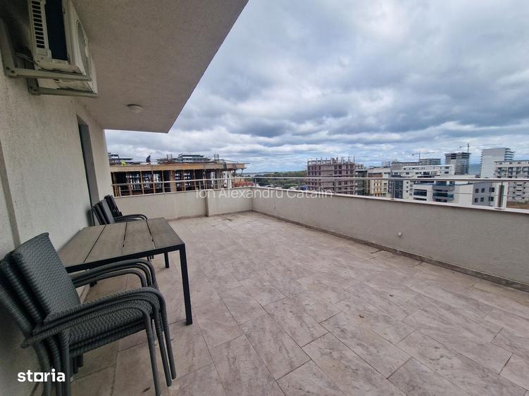 Mamaia Nord (Market Lidl)- 2 camere cu terasa superba-500e termen lung