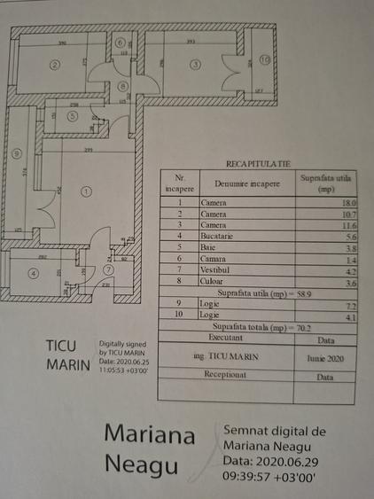 Apartament cu 3 camere semidecomandat în Gorjului