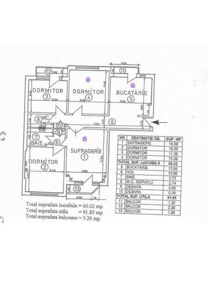 Apartament cu 4 camere decomandat în Unirii