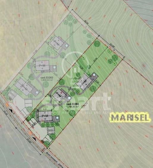 Teren Construcții intravilan de 1795 mp, în Mărișel