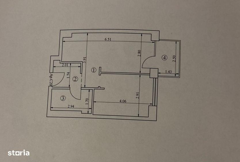 Apartament cu 2 camere în Tudor Vladimirescu