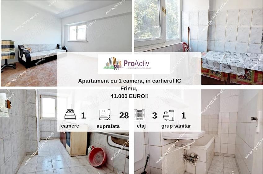 Garsonieră decomandată în Central