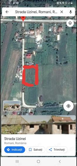 Teren de 2400 mp, în Români