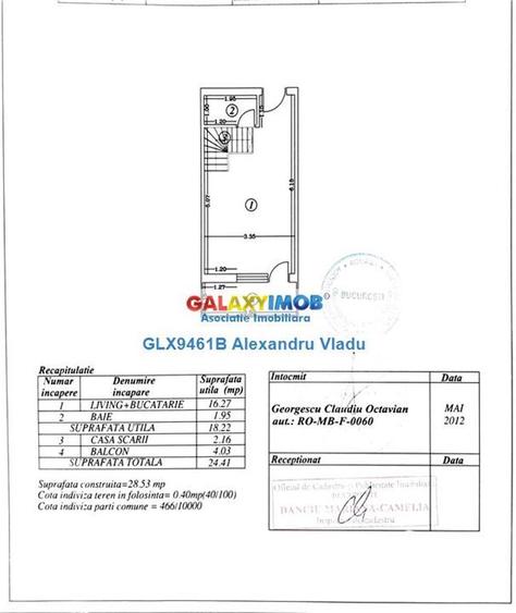 Apartament cu 2 camere semidecomandat, mobilat în 1 Decembrie 1918