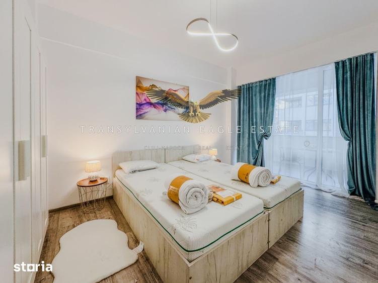 Apartament cu 2 camere semidecomandat, mobilat în Baciu