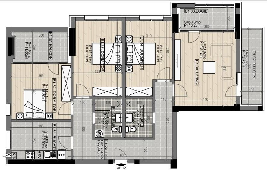 Apartament cu 4 camere decomandat în Berceni
