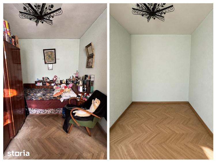 Apartament cu 3 camere semidecomandat în Km 4