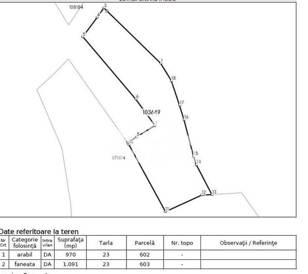 Teren Construcții intravilan de 2098 mp, în Nucet