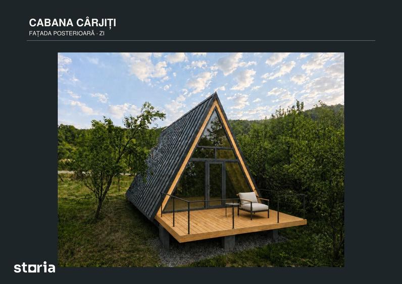 Casă cu 2 camere cu Teren 1275 Mp în Cârjiți