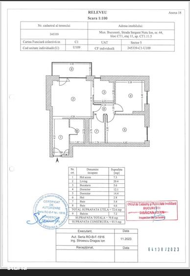Apartament cu 3 camere în 13 Septembrie