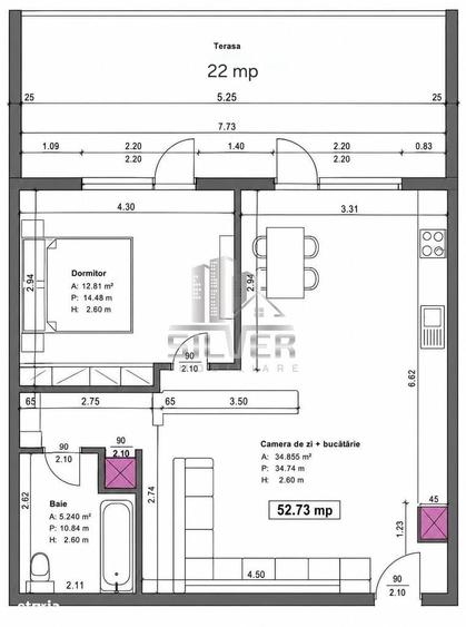 Apartament cu 2 camere în Florești — fotografia 3