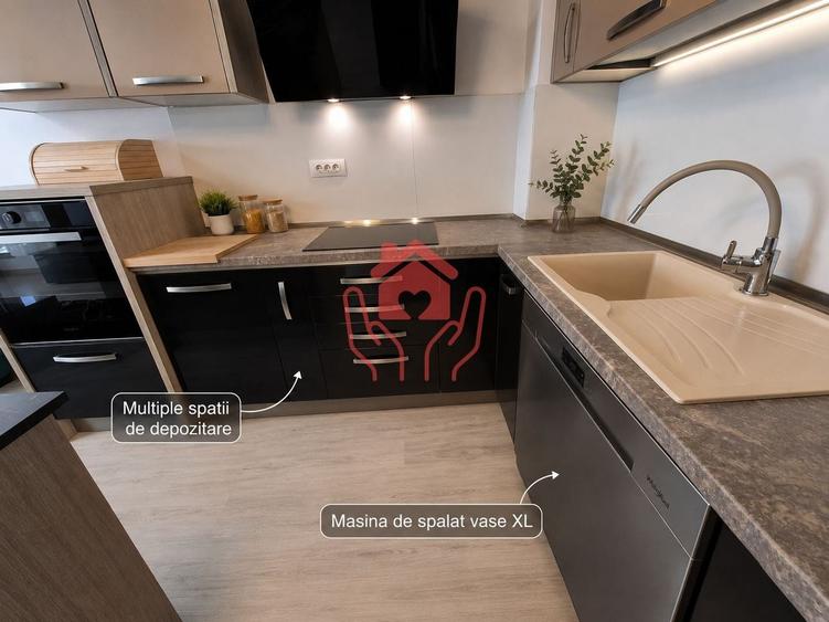 SISESTI-2 camere mobilate, 2 bai, terasa cu vedere lac, bloc boutique, parcare! - 6