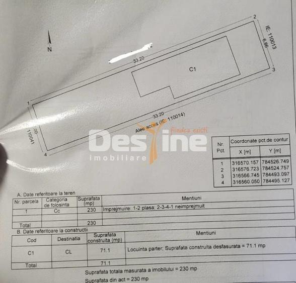 Casă individuală cu 2 camere cu Canalizare în Lumina