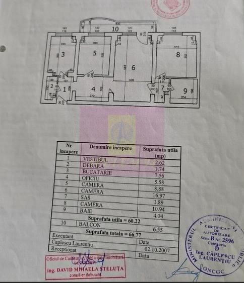 Apartament cu 3 camere semidecomandat în 13 Septembrie