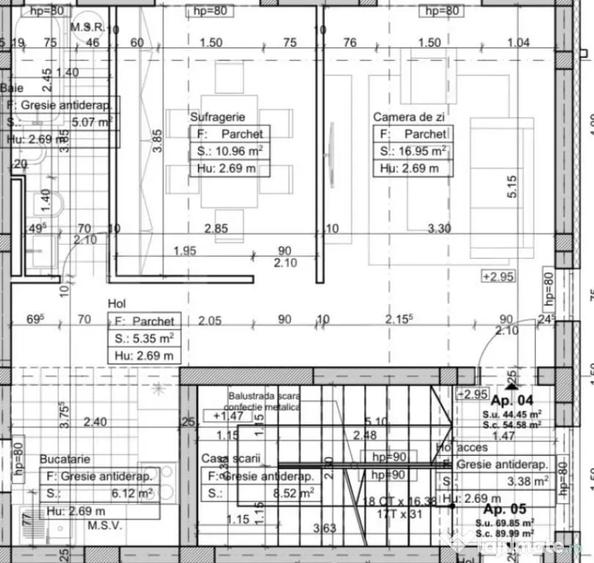 Apartament cu 2 camere semidecomandat în Braytim